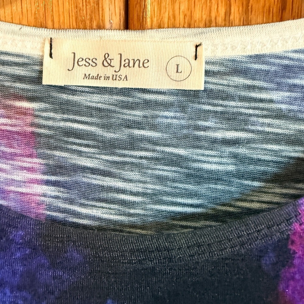 NEW Jess Jane Size Large Lightweight‎ "Eclipse" Long Sleeve Tunic USA NWT - Picture 3 of 9